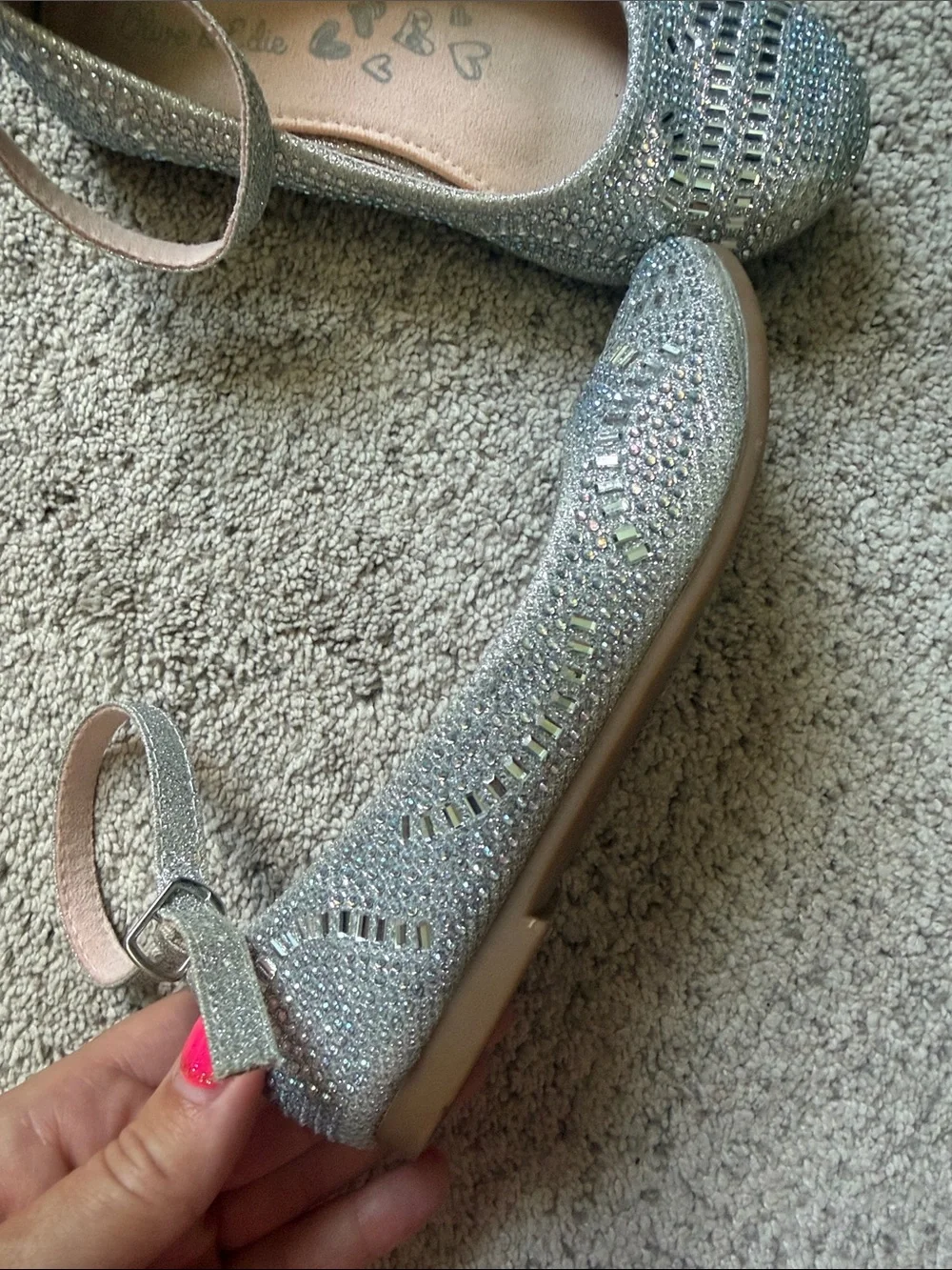 Olive & Edie shimmering silver